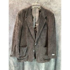 Members Only Men's Wide Wale Corduroy 2-Button Blazer Jacket Brown Size 42L VTG!